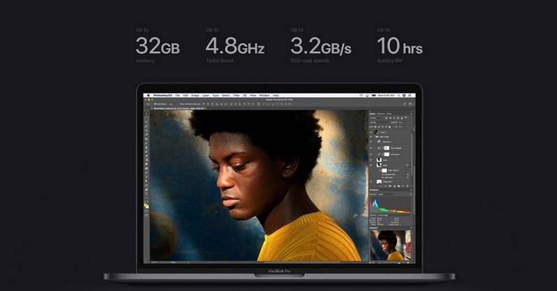 Macbook Pro 2018 trình làng: Core i9, RAM 32 GB, giá hơn trăm triệu - ảnh 2 Macbook Pro 2018 trình làng: Core i9, RAM 32 GB, giá hơn trăm triệu - ảnh 2