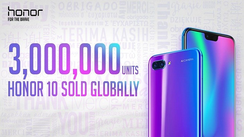 Hơn 3 triệu chiếc Honor 10 được bán sạch giúp thương hiệu tăng trưởng 150% - ảnh 1 Hơn 3 triệu chiếc Honor 10 được bán sạch giúp thương hiệu tăng trưởng 150% - ảnh 1