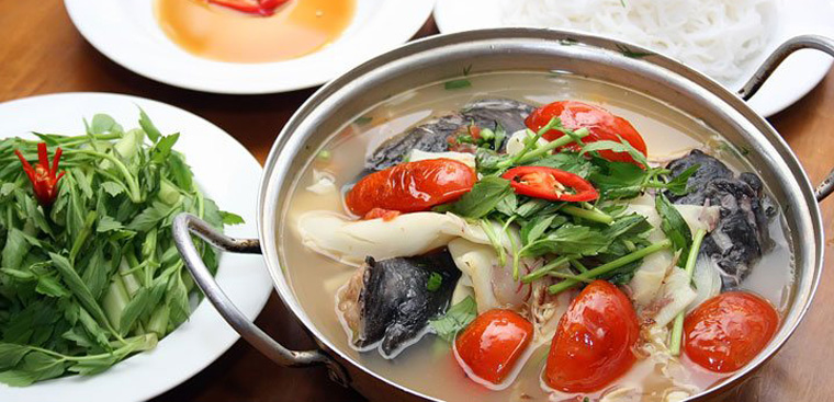Bước 4 Nấu lẩu cá lăng măng chua Lấu các lăng măng chua