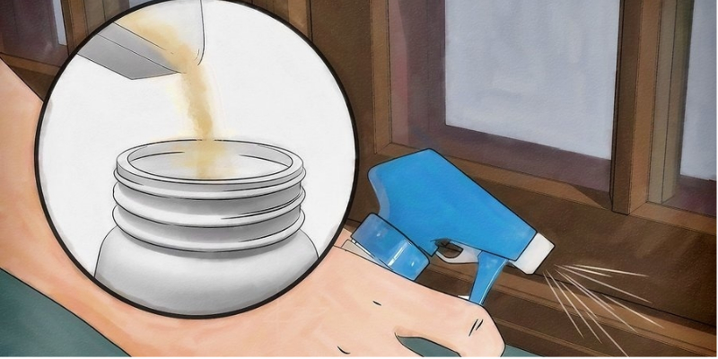 Xịt nước pha với bột tỏi, hoặc rắc tỏi băm nhuyễn quanh nhà