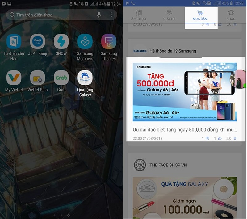 Galaxy A6 và Galaxy A6+ (2018) là bộ đội smartphone tầm trung sở hữu nhiều điểm nổi bật rất đáng để người dùng lựa chọn để mua. Từ hôm nay, khi mua một trong hai chiếc smartphone trên bạn sẽ được giảm ngay 500K từ app quà tặng Galaxy.