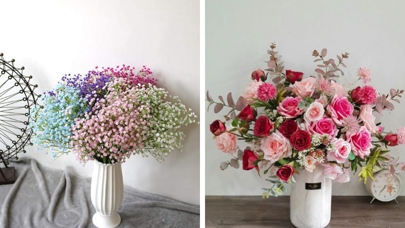 Nên dùng hoa khô hay hoa giả để trang trí nhà cửa?