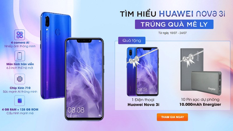 Minigame tặng Nova 3i Minigame tặng Nova 3i