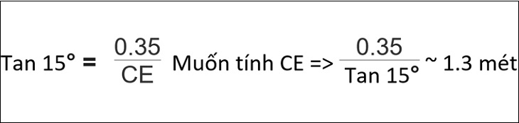 công thức tính khoảng cách xem tivi minh họa