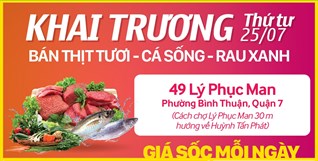 Siêu thị Bách hoá XANH 49 Lý Phục Man tưng bừng khai trương vào ngày 25/07