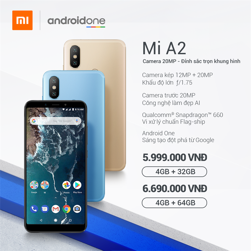 Xiaomi Mi A2 và Mi A2 Lite