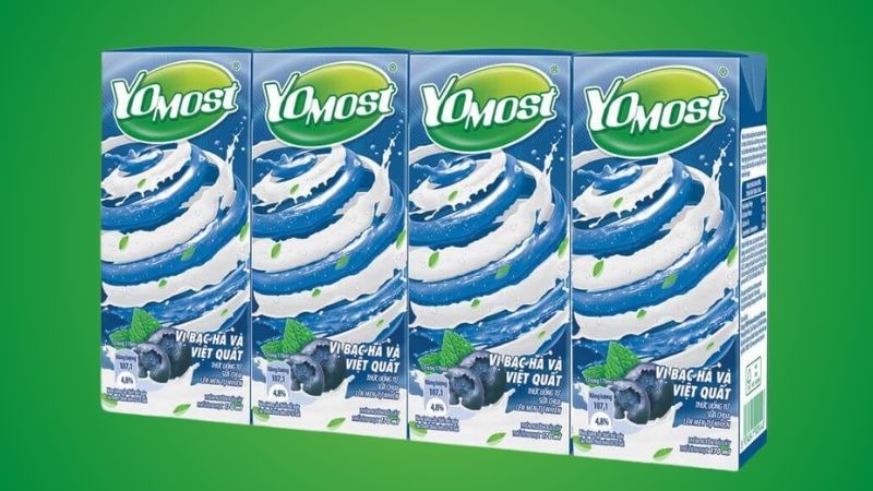 Sữa chua uống Yomost vị việt quất bạc hà