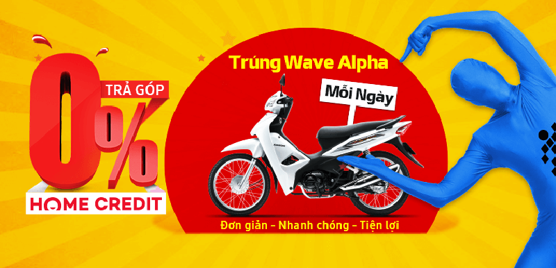 Cơ hội trúng xe máy Wave Alpha