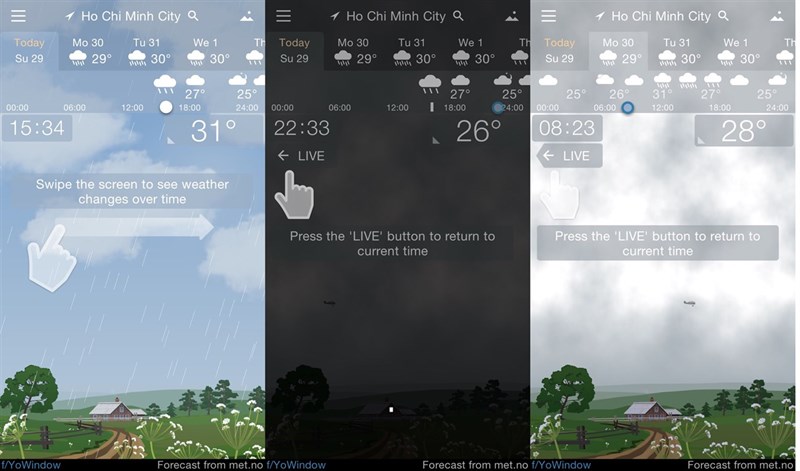 Trải nghiệm ứng dụng thời tiết đẹp mắt đang được miễn phí trên iOS