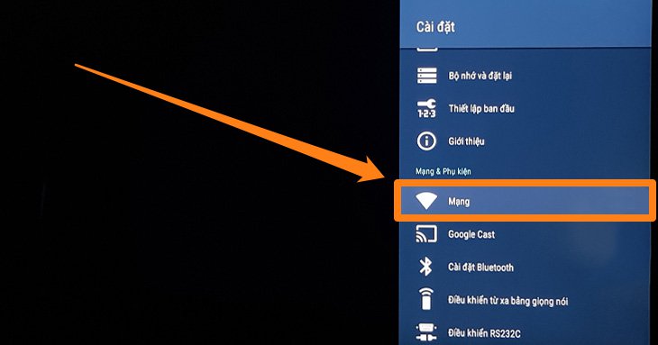 Hướng dẫn kết nối mạng trên Android tivi SONY 2018