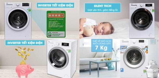Top 5 máy giặt Beko bán chạy tháng 7/2018 tại Điện máy XANH
