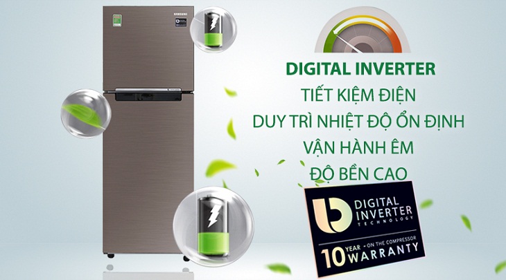 Tủ lạnh Samsung Inverter RT22M4032DX/SV 236 lít