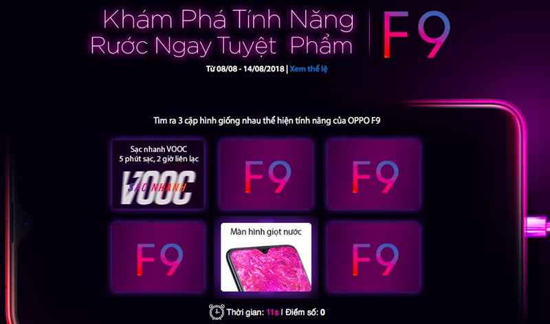 Bước 2: Chọn nút Bắt đầu và thực hiện lật đúng 3 cặp hình.