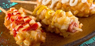 Hotdog khoai tây, món ăn đường phố Hàn Quốc