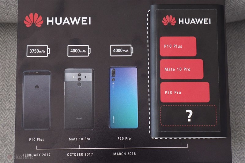 Huawei Mate 20 Pro sẽ có pin trên 4.000 mAh Huawei Mate 20 Pro sẽ có pin trên 4.000 mAh