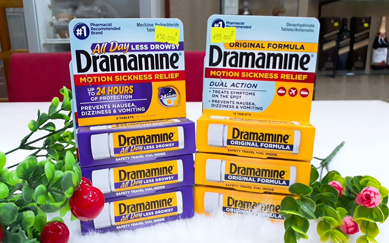 Dùng các loại thuốc chống say có chứa dimenhydrinate hoặc diphenhydramine như Dramamine, Benadryl. Các thành phần này khá phổ biến trong thuốc chống say xe nhưng không ảnh hưởng đến thai nhi.
