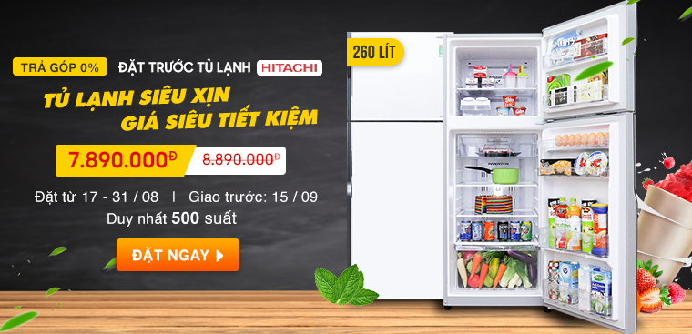 5 lý do nên mua Tủ lạnh Hitachi Inverter 260 lít R-H310PGV4