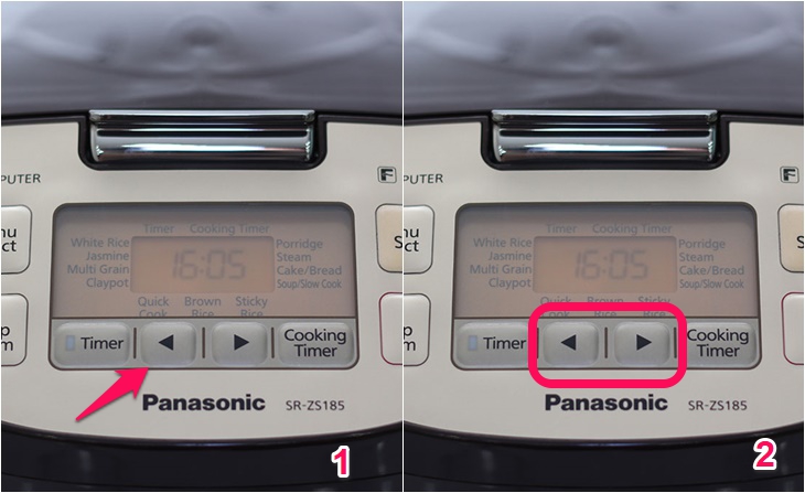 Hướng dẫn sử dụng nồi cơm điện tử Panasonic 1.8 lít SR-ZS185TRAM > Cài đặt đồng hồ