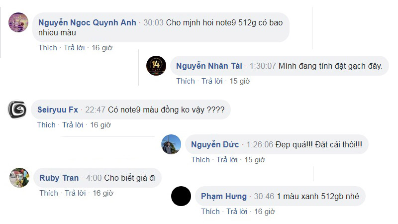 Comment khách hàng