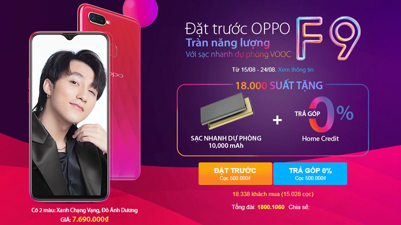 OPPO F9 kỷ lục mới