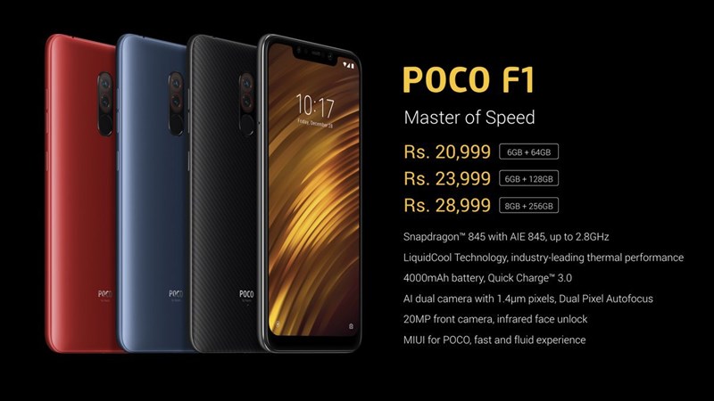 Xiaomi Poco F1 trình làng: Chip Snapdragon 845 + RAM 8GB, giá rẻ bất ngờ