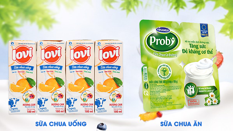 Sữa chua uống và sữa chua ăn