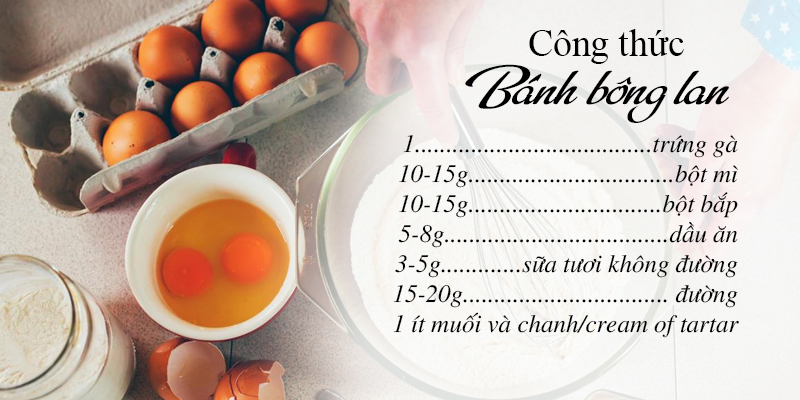 Bột mì, trứng, đường, bơ là những nguyên liệu cơ bản khi làm bánh bông lan Bột mì, trứng, đường, bơ là những nguyên liệu cơ bản khi làm bánh bông lan