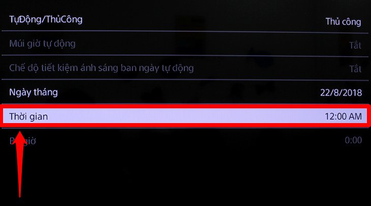 Chọn mục 