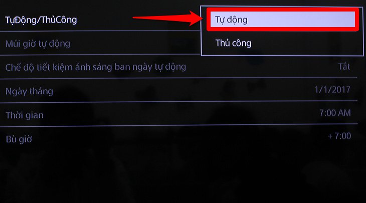 Chọn mục 