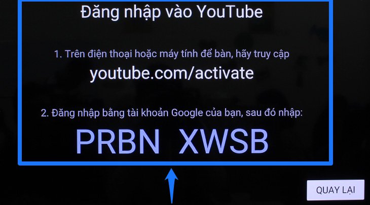 Bảng thông tin đăng nhập