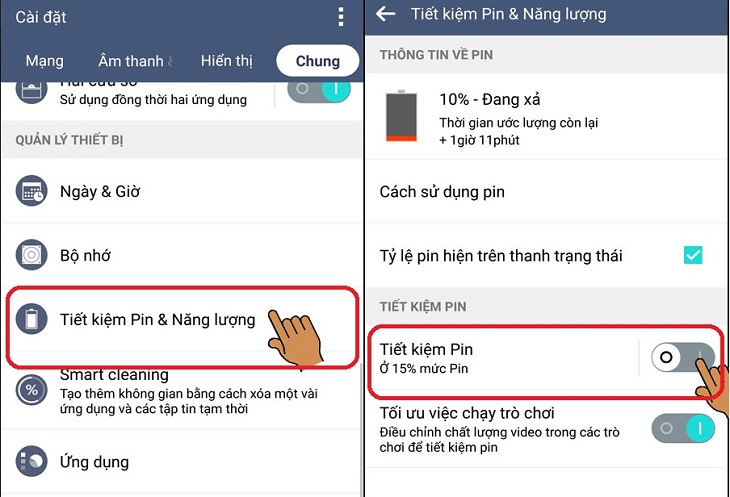 Chế độ tiết kiệm pin