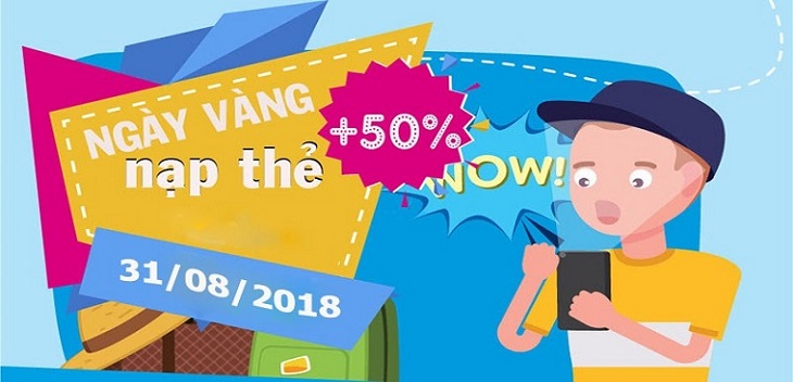 Ngày vàng khuyến mãi 50% vào ngày 31/8