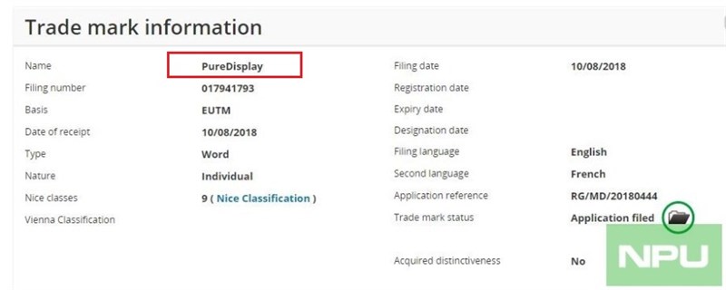 HMD đăng ký nhãn hiệu PureDisplay & Face Unlock, dành cho Nokia 9?