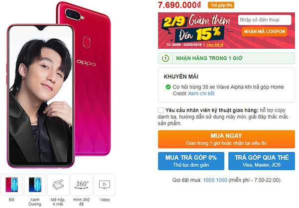 giảm giá 2/9 tgdd