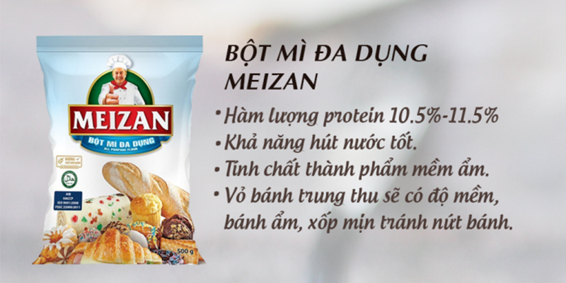 Bột mì đa dụng có hàm lượng Protein ở mức trung bình