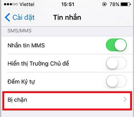 Chặn cuộc gọi tin nhắn