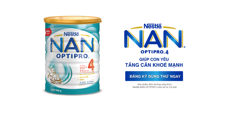Sữa Nestlé NAN OPTIPRO 4 với công thức từ Thuy Sỹ có giá trị dinh dưỡng rất cao.