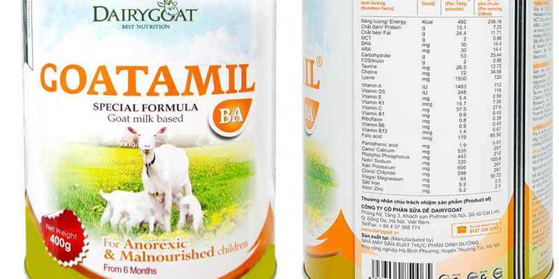 Sữa dê Goatamil BA là loại sữa chuyên dành cho trẻ biến ăn và suy dinh dưỡng từ 6 tháng – 10 tuổi