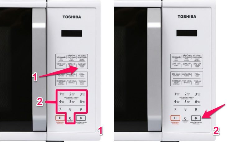 Hướng dẫn sử dụng lò vi sóng Toshiba ER-SS23(W)VN 23 Lít > Cài đặt hẹn giờ