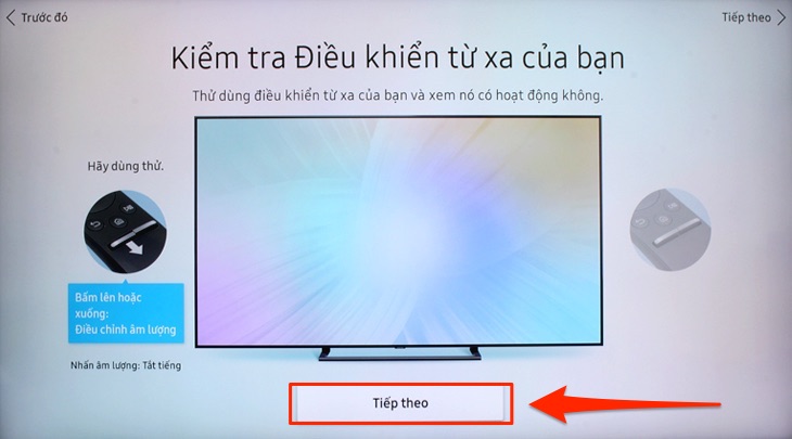 Các bước cài đặt lại sau khi thiết lập lại tivi Samsung