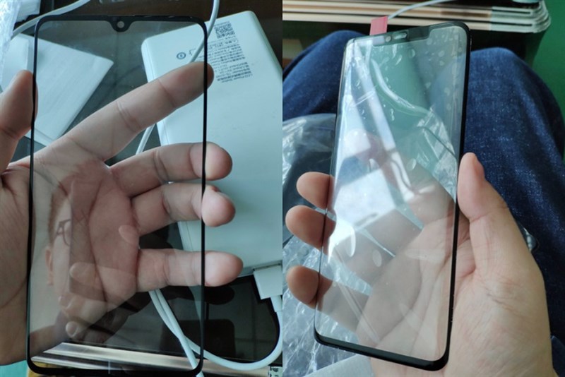 Panel màn hình của Huawei Mate 20 (trái) và Mate 20 Pro (bên phải)
