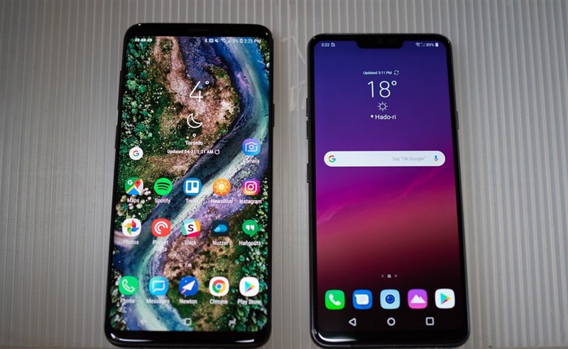 LG G7 ThinQ chạy giao diện LG UX 7.0 và Galaxy S9+ chạy Samsung Experience 9.0 LG G7 ThinQ chạy giao diện LG UX 7.0 và Galaxy S9+ chạy Samsung Experience 9.0