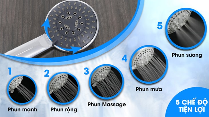 Vòi sen 5 chế độ phun Vòi sen 5 chế độ phun