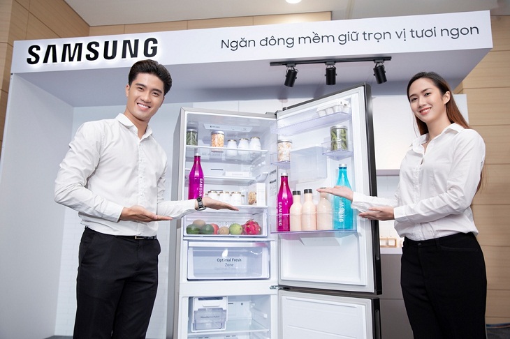 dung tích tủ lạnh ngăn đá dưới samsung lớn