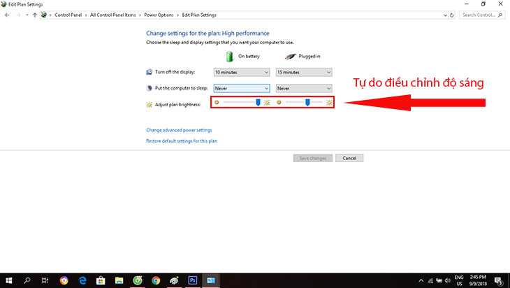 Change Plan settings Change Plan settings