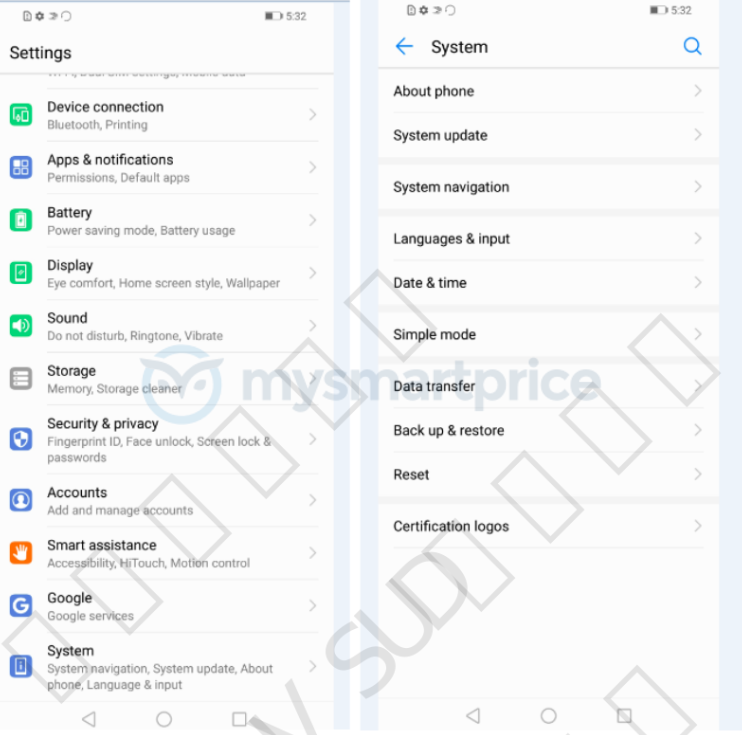 Huawei Y9 (2019) chạy Android 8.0 Oreo với giao diện EMUI