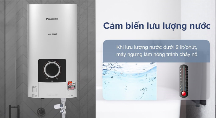 9 tính năng an toàn điện của máy nước nóng Panasonic > Cảm biến lưu lượng nước trên máy nước nóng Panasonic