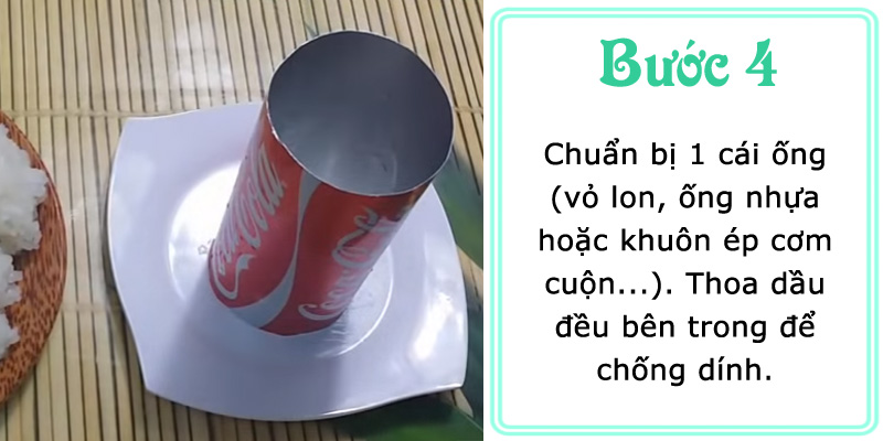 Chuẩn bị một cái ống, thoa dầu đều bên trong để chống dính