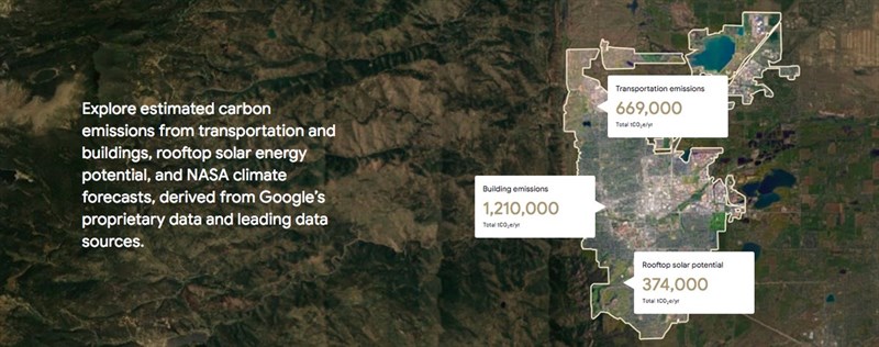 Google Maps có thể tính được lượng khí thải carbon của cả thành phố
