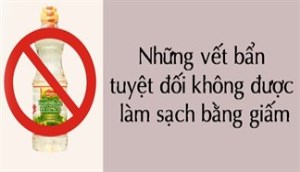 Những vết bẩn tuyệt đối không được làm sạch bằng giấm